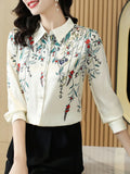 Fashion Woman Blouses 2023 Spring Printed Shirts Elegant and Youth Woman Blouses Silk Basic Womens Tops OL Female