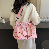Printed Cherry Large Capacity Shoulder BagOutfit