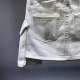 Irregular Pocket Cargo Denim Skirt Women Clothing Summer 2023 Sexy A-line Hip Skirts Female Bottoms
