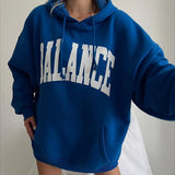Contrast Vintage Logo Graphic Pullover HoodieOutfit