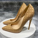 PU Leather Pumps For Women Pointed Toe Thin High Heels Gladiator Woman Party Office Dress QP117