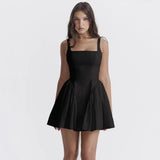 Backless Large Bow Mini Dress-Outfit