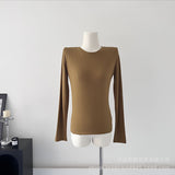 New Model Knitted Long-Sleeved Women Hot To Sell The Basic Solid Color Bottom