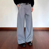 Street Black And Gray Fashion Gradient Jeans Men And Women Retro Niche Design Sense Waist-Side Flared