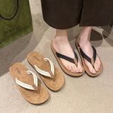 Flip-Flop Women Wear The 2025 New Flat-Bottom Beach Clip Slippers Soft Bottom Leisure Cool