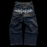 Street Fashion Black Jeans Men Y2K New Harajuku Style Hip Hop Straight Baggy Jeans Unisex Casual Joker Wide Leg