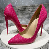 high heels shoes pointed toe spring summer 12cm party wedding elegant cozy classic pumps plus size 33-45 QP123
