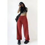 Y2K Sweatpants Women Streetwear Letter Print Joggers Harajuku Hip Hop Oversize Wide Leg Baggy Jogging Sports Trousers
