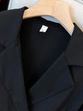 Dress Office Ladies Elegant Blazer Dresses High Street Casual Korea Fashion Long Sleeve High Wiast Pleated Dresses