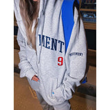 Vintage Oversized Women Hoodies Harajuku Aesthetic Zip Up Hooded Sweatshirt Top Long Sleeve 2022 E Girl Clothes Casual
