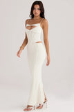 Quality Satin Bodycon Corset Dress Women Summer Hollow Out Midi Party Dress 2022 New Arrivals House of Cb White