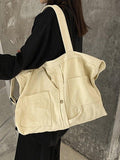 Vintage Wash Large Shoulder Bag- Outfit