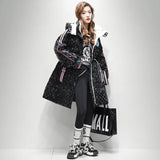 Long Snow Overcoat Oversize 90% White Duck down Coat Women Winter Thick Glossy down Jacket Female Parkas Warm