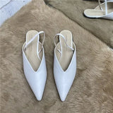 Pointed Toe Flat Shoes Spring 2021 Closed Toe Strap Flat Heel Women's