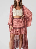 Print Bikini Beach Cover up Tunics for Beach Long Kaftan Bikini Cover up Robe de Plage Sarong Beach Swimsuit cover-up