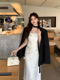 Xixi 2025 New Retro Long Sleeve Small Suit Short Jacket Loose Casual Suit