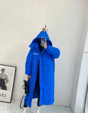 Winter Women 90% White Duck Down Coat Thick X-Long Puffer Jacket Large Size Loose Warm Overcoat Female Hooded