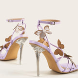 Zingj New Bow With Crystal And High Heel Sandals LZ-73 In Stock-Outfit