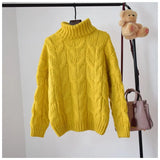 Women Pullovers Knitwear 2019 Winter Thick Casual Female Knitted Tops Pull Jumpers Oversized Woman Twist Warm