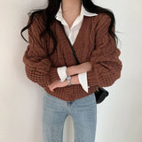 Cable Knit Button Down CardiganOutfit