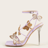 Zingj New Bow With Crystal And High Heel Sandals LZ-73 In Stock-Outfit