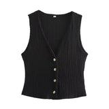 Women's Clothing 2025 Autumn New Texture Vest Top + Straight Trousers