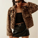 Faux Fur Leopard Jacket- Outfit