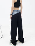 High Waist Women Black Jeans Korean Fashion Streetwear Wide Leg Jean Female Denim Trouser Straight Baggy Mom Denim