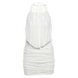Spring And Summer New Women's Sexy Hot Babes V Tie With Hanging Neck Bare Backpacks And Hip
