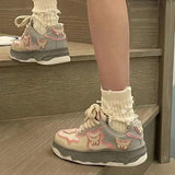 Aesthetic Butterfly Bat Patchwork SneakersOutfit