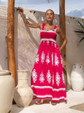 Zingj New Women's Hot Selling Beach Dress Holiday Wind Print Slip
