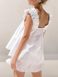 Cotton Ruffle Cami Shorts