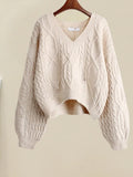 Winter 3 Piece Sets For Women Outfits Korean Casual Basic Top+hollow Out Knitted Sweater+drawstring Pant Sets Women