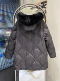 New Real Natural Fox Fur Hooded Winter Coat Belts Women 90% White Duck Down Jacket Thickened Warmth Waterproof