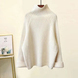 Two Piece Sets Women Winter Korean Casual Turtleneck Knitted Sweater And Wide Leg Knitting Pants Suits Women Homewear