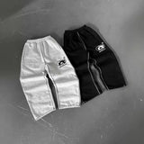 Men's Hip-Hop Letter-Print Sweatpants Trendy Street Loose-Fitting Broad Leg Trousers Drawstring Straight