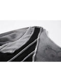 Patchwork Crop Bodycon T Shirt Women Long Sleeve Streetwear Chic Tees O Neck Ins 2023 Ulzzang Casual Loose Tide