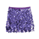 Women's Autumn New Temperament Light Sexy Party Shiny Squin Mini Skirt