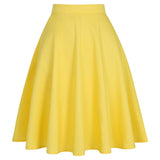 Summer Midi Skirt Runway Vintage Rockabilly Sundress Red Womens Sexy Pinup 50S Cotton Polka Dot Pattern Skater