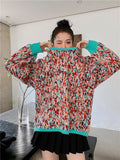 Winter Christmas Sweater Pullover Colorful Oversized Sweater Clothes Women Ulzzang Knitted Sweater Korean Fashion