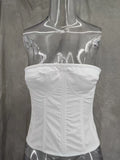 And Summer New Sexy Fish Bone Strap Adjustable Bosom Heavy Industry Flower Skirt Set