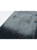 Women Straight Jeans Korean High Waist Chic Gradient Female Denim Trousers Vintage Baggy Casual Fashion Streetwear