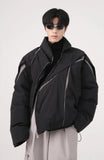 Asymmetrical Zipper Puffer