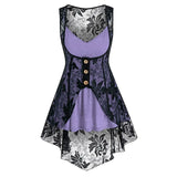 Set Heathered Flare Cami Top And Pointed Hem Lace Vest Women Twinset Top Tank Top Camis 2022 Spring Summer