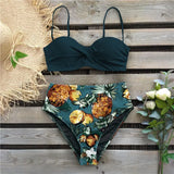 Bikini 2021 Female Swimsuit Women Swimwear Thong Push Up Bikinis Set High Waist Swimming Suits Ruffled Bathing