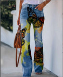 Zingj Style 2024 Imitation Jeans Plus Size Women Casual Pants Thin Pants Women-Outfit