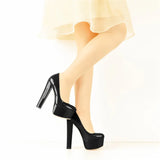 Onlymaker Women's Heels Platform Round Toe Chunky High Heels Office Party Wedding Slip On Block Pumps PLUS Size