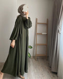 And Autumn New Muslim Women's Clothing Pure Color Elegant Fashion Loose-Fitting