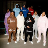 Y2K Harajuku Hip Hop Nofs Pattern Slim Hooded Sweater Men Gothic Casual Fashion Sports Suit For Men And Women For
