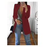 New Fashion Women's Casual Suit Set Multi-color Lapel Slim Cardigan Temperament Commuting Solid Color Suit Coat